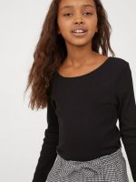 20Y3-045 H&M Ribbed Jersey Top - 8-10 tuổi
