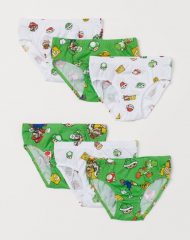 20S2-079 H&M 6-pack Printed Boys’ Briefs - 6-8 tuổi