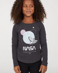 20O2-029 H&M Printed jersey top - Áo thun bé gái