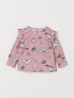 20D3-001 H&M Frill-trimmed jersey top - 2-4 tuổi