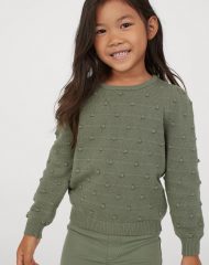 20D3-056 H&M Textured-knit jumper - BÉ GÁI