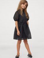 21J3-019 H&M Jacquard-weave dress - 4-6 tuổi