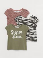 21M1-050 H&M 3-pack jersey tops - HÀNG GIẢM GIÁ