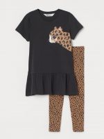 21M1-069 H&M 2-piece Cotton Set - Váy, đầm bé gái