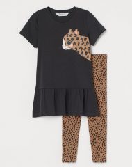 21M1-069 H&M 2-piece Cotton Set - Đồ bộ cho bé gái