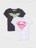 21M1-133 H&M 2-pack printed tops - Từ 14 tuổi trở lên