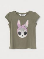 21M1-030 H&M Puff-sleeved jersey top - 8-10 tuổi