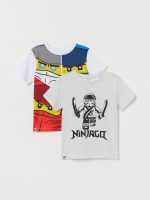 21M2-082 H&M 2-pack printed T-shirts - Áo thun bé trai
