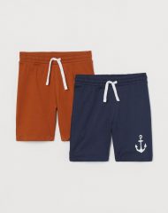 21A1-048 H&M 2-pack Jersey Shorts - 8-10 tuổi
