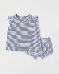 21Y2-004 H&M 2-piece cotton set - Đồ bộ cho bé gái