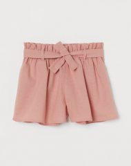 21U2-011 H&M Linen-blend Shorts - Quần short, quần lửng bé gái