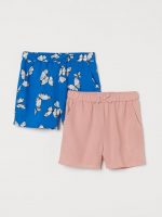 21U3-016 H&M 2-pack Shorts - Quần short, quần lửng bé gái