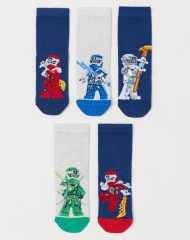 21O1-060 H&M 5-pack Patterned Socks - HÀNG GIẢM GIÁ