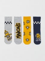 21O1-055 H&M 4-pack Patterned Socks - 12-18 tháng