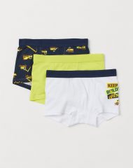 21O1-038 H&M 3-pack Boxer Shorts - 6-8 tuổi