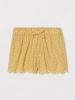 21O2-020 H&M Scallop-trimmed shorts - Quần short, quần lửng bé gái