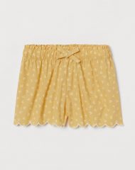 21O2-020 H&M Scallop-trimmed shorts - Quần short, quần lửng bé gái