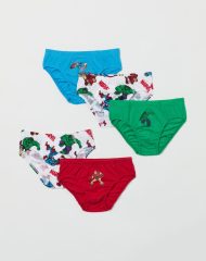 21N2-049 H&M 5-pack Printed Boys’ Briefs - Phụ kiện & giày dép cho bé