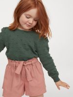 21N2-022 H&M Textured-knit jumper - Áo khoác - Áo lạnh - Áo len bé gái