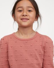 21N2-021 H&M Textured-knit jumper - 9-10 tuổi