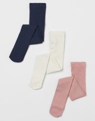 21D1-142 H&M 3-pack Fine-knit Tights - 