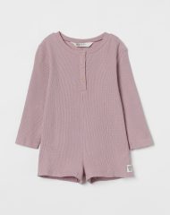 21D1-071 H&M Waffled Cotton Romper - Đồ bộ cho bé gái