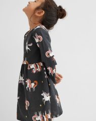 21D2-023 H&M Cotton Jersey Dress - Váy, đầm bé gái