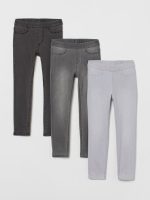 21D3-034 H&M 3-pack Denim Leggings - Quần dài, quần Jean, legging bé gái