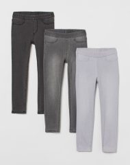 21D3-034 H&M 3-pack Denim Leggings - 4-6 tuổi