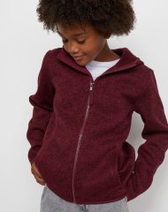 21D3-149 H&M Hooded Fleece Jacket - Áo khoác - Áo lạnh - Áo len bé gái