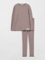 21D3-059 H&M 2-piece ribbed jersey set - Đồ bộ cho bé gái