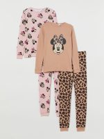21D3-060 H&M 2-pack Printed Cotton Pajamas - Đồ bộ cho bé gái