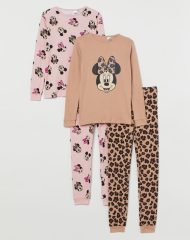 21D3-060 H&M 2-pack Printed Cotton Pajamas - 4 tuổi