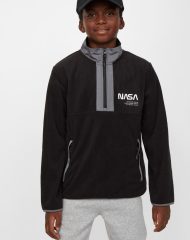21D3-219 H&M Printed Fleece Jacket - Từ 14 tuổi trở lên