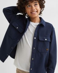 21D3-214 H&M Cotton Flannel Shirt - Áo Khoác - Áo lạnh - Áo len bé trai