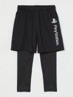 21D3-211 H&M Sports Leggings with Shorts - Quần short, quần lửng bé trai