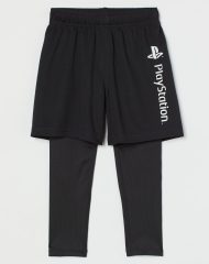 21D3-211 H&M Sports Leggings with Shorts - Quần dài, quần Jean, legging bé trai