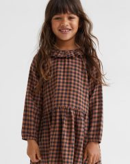21D3-066 H&M Patterned Ruffled Dress - Váy, đầm bé gái