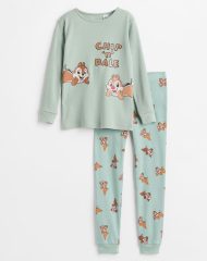 22J1-019 H&M Printed Pajamas - 8-10 tuổi