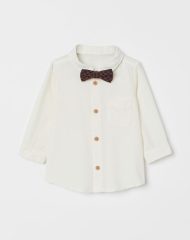 22J1-068 H&M Shirt and Bow Tie - 3 tuổi
