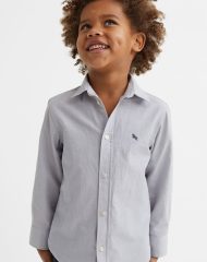 22J1-055 H&M Cotton Shirt - Áo sơ mi bé trai