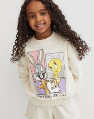 22M2-019 H&M 2-piece Printed Sweatshirt Set - 6 tuổi