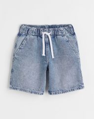 22M2-087 H&M Cotton Denim Pull-on Shorts - 6-8 tuổi