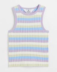 22M2-038 H&M Rib-knit Top - Áo thun bé gái