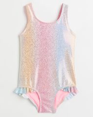 22A1-015 H&M Ruffle-trimmed Swimsuit - Đồ bơi bé gái