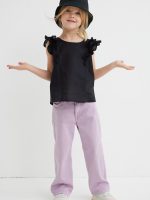 22A1-005 H&M Ruffle-trimmed Cotton Blouse - 4-6 tuổi