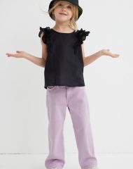 22A1-005 H&M Ruffle-trimmed Cotton Blouse - Category