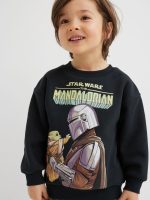 22A1-097 H&M Oversized Printed Sweatshirt - Áo Khoác - Áo lạnh - Áo len bé trai