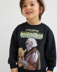 22A1-097 H&M Oversized Printed Sweatshirt - 6-8 tuổi