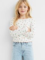22A1-033 H&M Ribbed Top - 12-14 tuổi